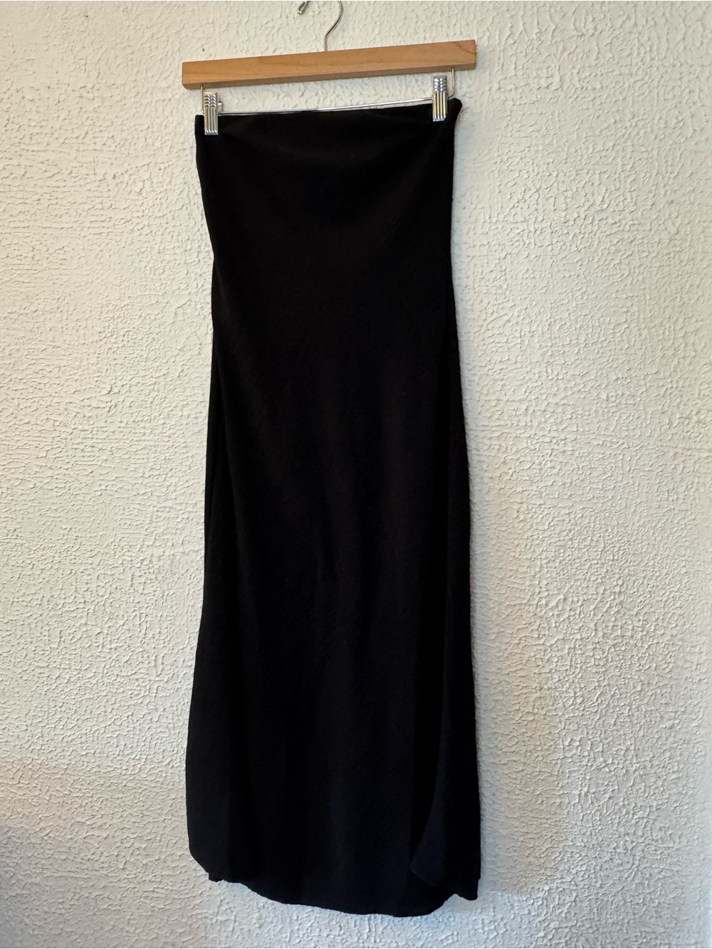 See You Monday Black Strapless Maxi Dress